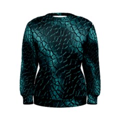 Texture Glass Network Glass Blue Women s Sweatshirt