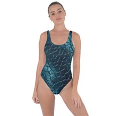 Texture Glass Network Glass Blue Bring Sexy Back Swimsuit
