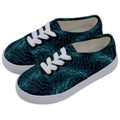 Texture Glass Network Glass Blue Kids  Classic Low Top Sneakers