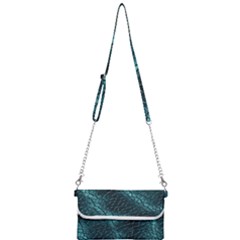 Texture Glass Network Glass Blue Mini Crossbody Handbag