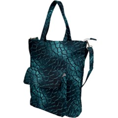 Texture Glass Network Glass Blue Shoulder Tote Bag