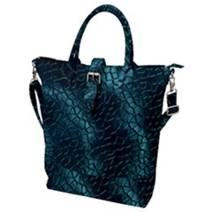 Texture Glass Network Glass Blue Buckle Top Tote Bag