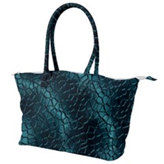 Texture Glass Network Glass Blue Canvas Shoulder Bag