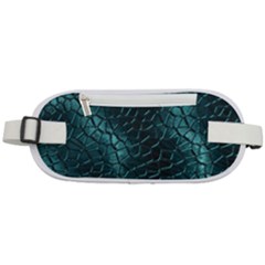 Texture Glass Network Glass Blue Rounded Waist Pouch