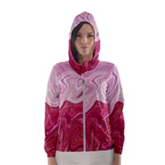 Liquid Marble Trending Abstract Paint Women s Hooded Windbreaker by Vaneshart