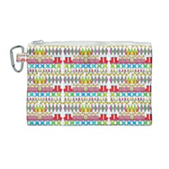 Christmas Digital Paper Canvas Cosmetic Bag (large) by Vaneshart