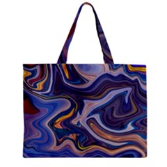 Liquid Marble Background Zipper Mini Tote Bag