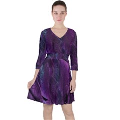 Abstract Form Pattern Texture Ruffle Dress by Vaneshart