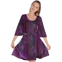 Abstract Form Pattern Texture Velour Kimono Dress by Vaneshart