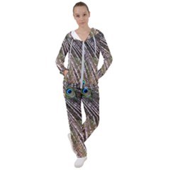 Peacock Feathers Pattern Colorful Women s Tracksuit