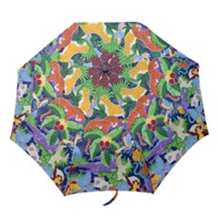 Animated Safari Animals Background Folding Umbrellas