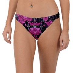 In The Dark Is Rain And Fantasy Flowers Decorative Band Bikini Bottom by pepitasart