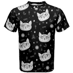 Gothic Cat Men s Cotton Tee by Valentinaart