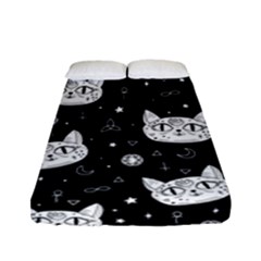 Gothic cat Fitted Sheet (Full/ Double Size)