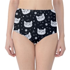 Gothic cat Classic High-Waist Bikini Bottoms