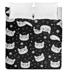 Gothic Cat Duvet Cover Double Side (queen Size) by Valentinaart