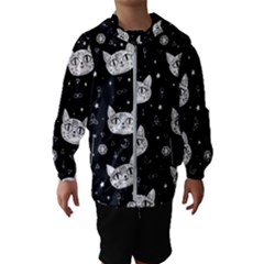 Gothic cat Kids  Hooded Windbreaker