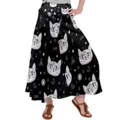 Gothic cat Satin Palazzo Pants