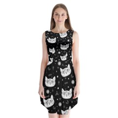 Gothic cat Sleeveless Chiffon Dress  