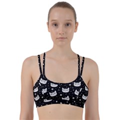 Gothic cat Line Them Up Sports Bra