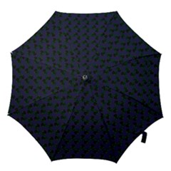 Black Rose Blue Hook Handle Umbrellas (small)