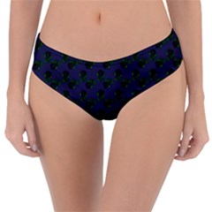 Black Rose Blue Reversible Classic Bikini Bottoms by snowwhitegirl