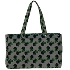 Black Rose Grey Canvas Work Bag