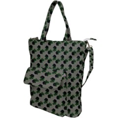 Black Rose Grey Shoulder Tote Bag by snowwhitegirl