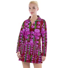 Jungle Flowers In The Orchid Jungle Ornate Women s Long Sleeve Casual Dress