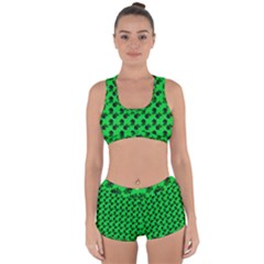 Black Rose Green Racerback Boyleg Bikini Set by snowwhitegirl