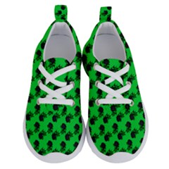 Black Rose Green Running Shoes by snowwhitegirl