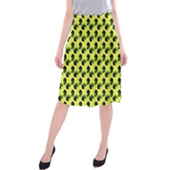 Black Rose Yellow Midi Beach Skirt