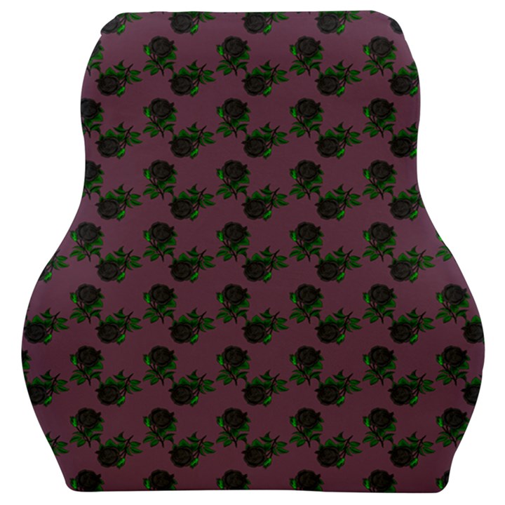 Black Rose Mauve Car Seat Velour Cushion 