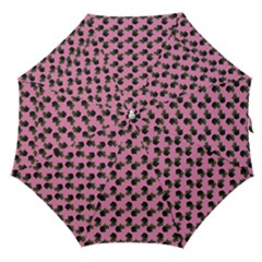 Black Rose Light Pink Straight Umbrellas by snowwhitegirl