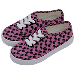 Black Rose Light Pink Kids  Classic Low Top Sneakers