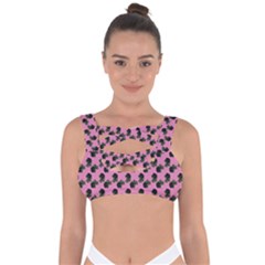 Black Rose Light Pink Bandaged Up Bikini Top by snowwhitegirl