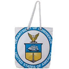 Seal Of United States Department Of Commerce Full Print Rope Handle Tote (large)