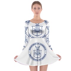 Flag Of United States Department Of Commerce Long Sleeve Skater Dress by abbeyz71