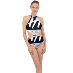 Logo Of Economics And Statistics Administration Halter Side Cut Swimsuit by abbeyz71