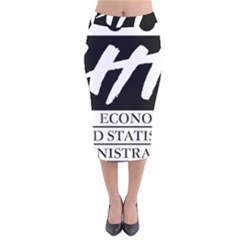 Logo Of Economics And Statistics Administration Velvet Midi Pencil Skirt by abbeyz71