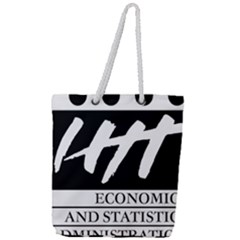 Logo Of Economics And Statistics Administration Full Print Rope Handle Tote (large)