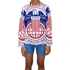 Seal Of United States Department Of Commerce Bureau Of Industry & Security Kids  Long Sleeve Swimwear by abbeyz71