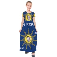 Flag Of Conch Republic Kids  Short Sleeve Maxi Dress