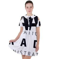 Logo Of United States International Trade Administration  Short Sleeve Shoulder Cut Out Dress  by abbeyz71