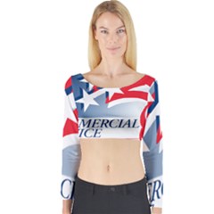 Logo Of United States Commercial Service  Long Sleeve Crop Top by abbeyz71