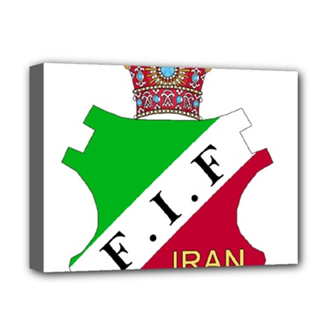 Pre 1979 Logo Of Iran Football Federation Deluxe Canvas 16  X 12  (stretched)  by abbeyz71