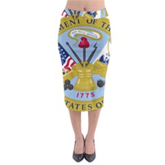 Emblem Of The United States Department Of The Army Midi Pencil Skirt by abbeyz71