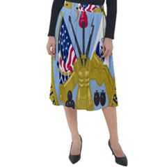 Emblem Of The United States Department Of The Army Classic Velour Midi Skirt  by abbeyz71