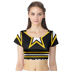 Logo Of United States Army Short Sleeve Crop Top by abbeyz71