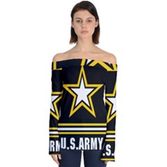 Logo Of United States Army Off Shoulder Long Sleeve Top by abbeyz71